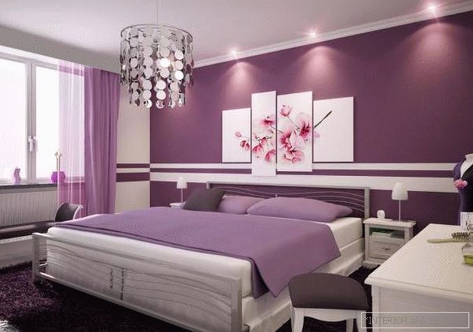 Design della camera da letto nell'appartamento 3