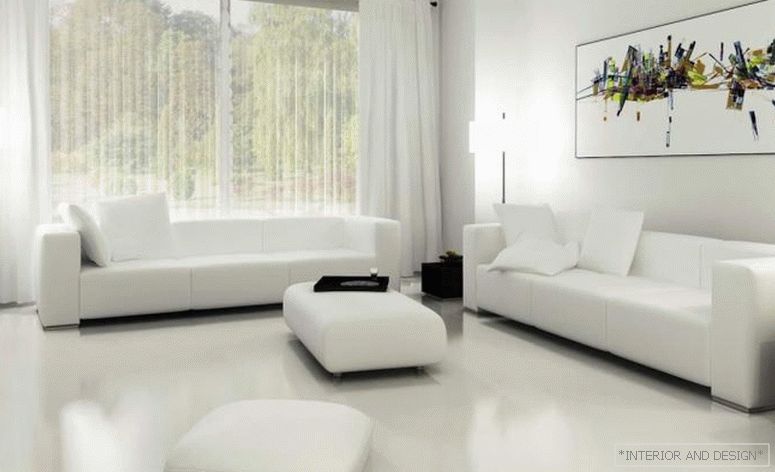 Tende per il soggiorno nello stile del minimalismo 2