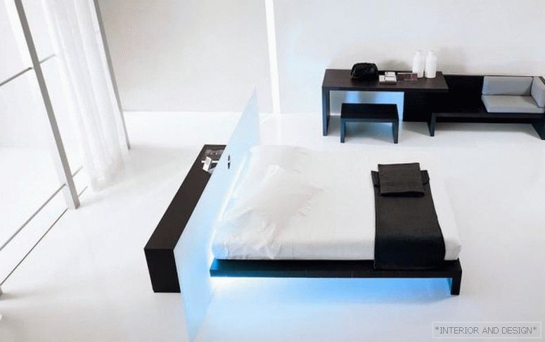 Tende per la camera da letto nello stile high-tech 3
