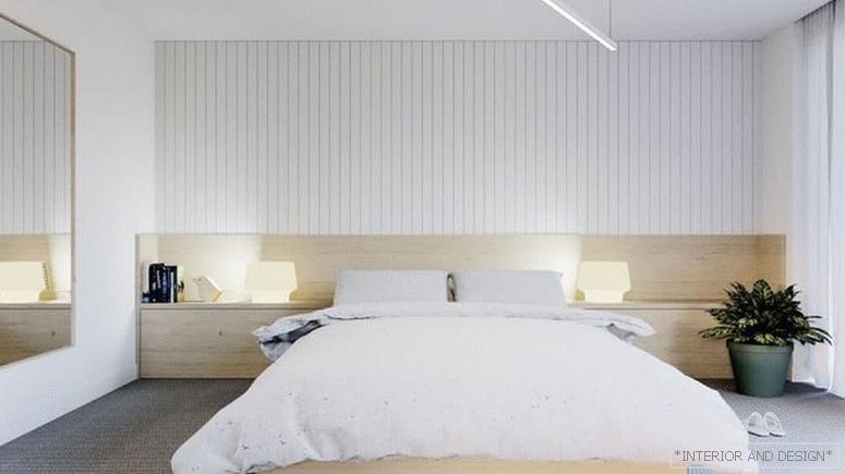 Tende per la camera da letto nello stile del minimalismo 1